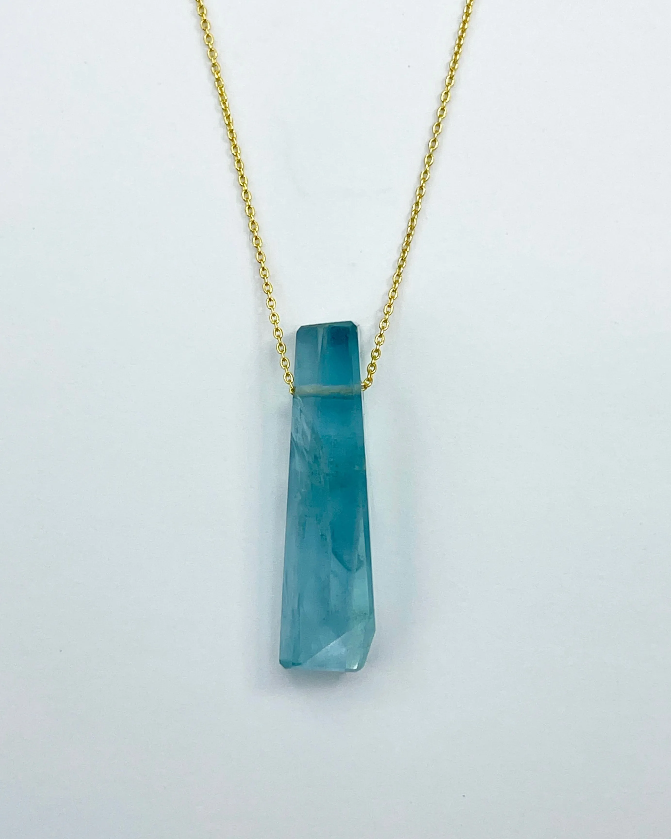 Margaret Solow Stone Necklace on 14K Chain