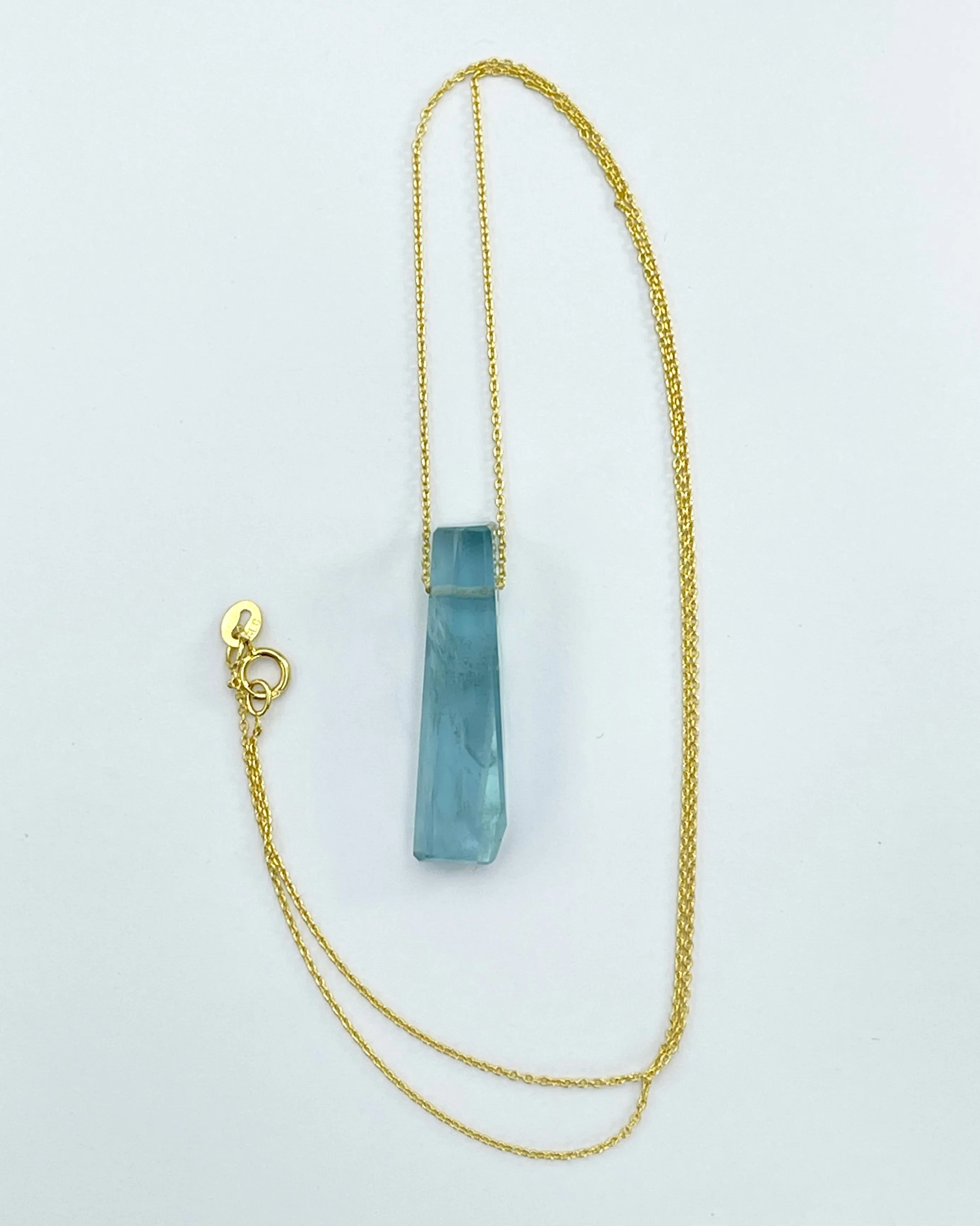 Margaret Solow Stone Necklace on 14K Chain