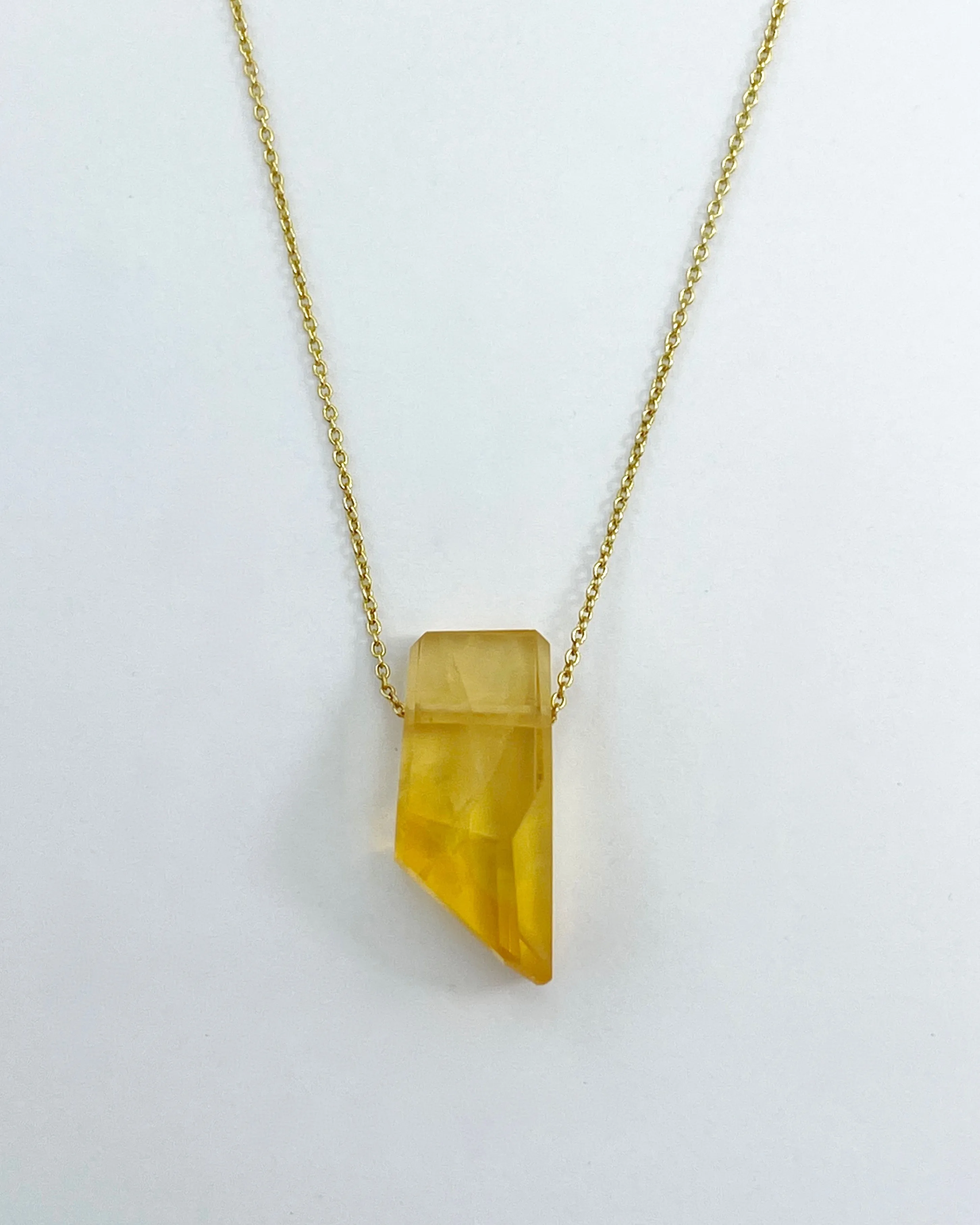 Margaret Solow Stone Necklace on 14K Chain
