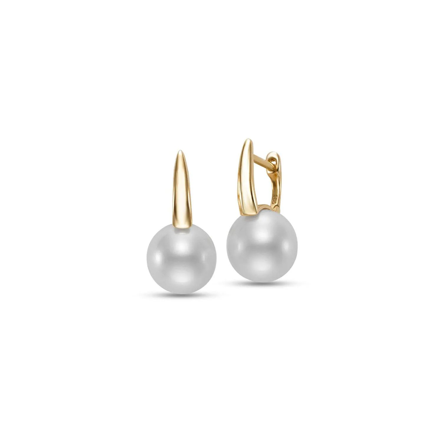 Mastoloni 14k Yellow Gold Gift From The Sea Pear Classic Round Pearls Earrings – G24055E