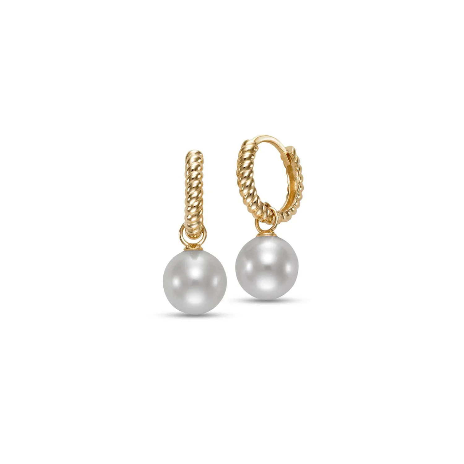 Mastoloni 14k Yellow Gold Gifts From The Sea Hoop Fresh Water Pearls Earrings – G24015E