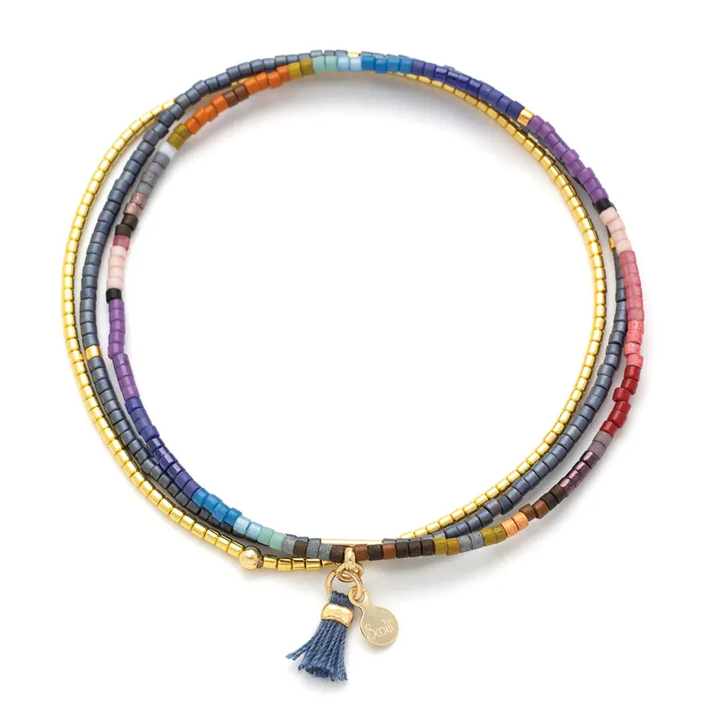 MB001 Chromacolor Bracelet Trio Dark Multi Gold