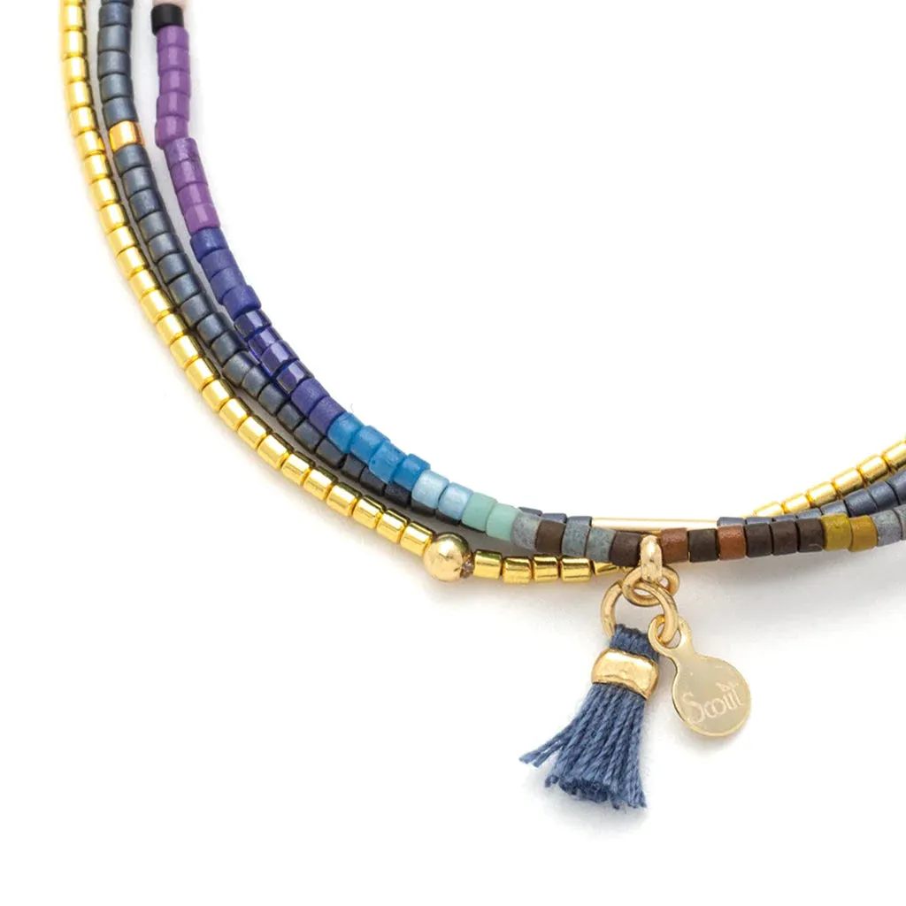 MB001 Chromacolor Bracelet Trio Dark Multi Gold