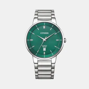 Men Quartz Green Dial Analog Stainless Steel Band Watch BI5120-51X