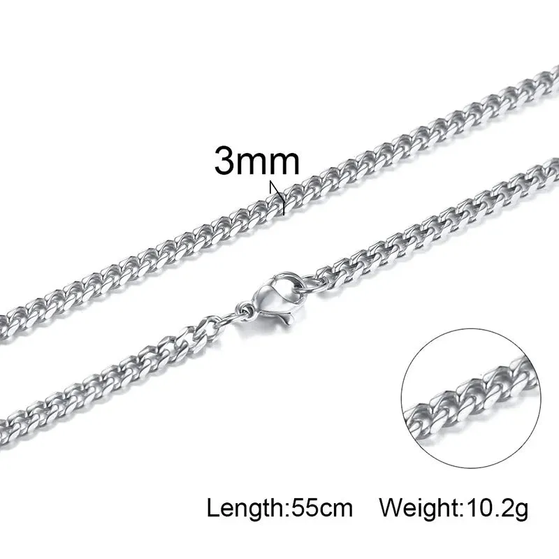 Men's Beaded Cuban Chain Necklaces