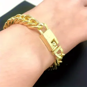 Men's Chunky Cuban Link Chain Bracelet Stylish Jewelry