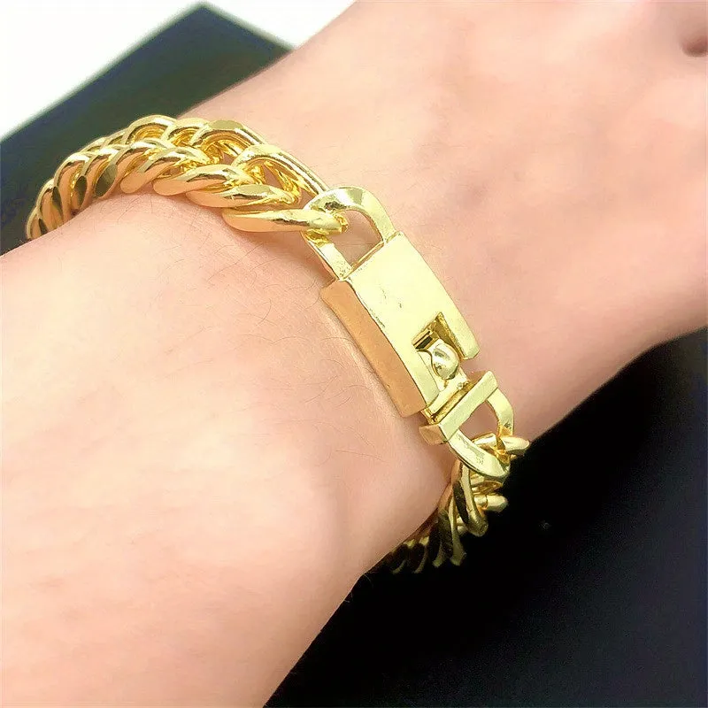 Men's Chunky Cuban Link Chain Bracelet Stylish Jewelry