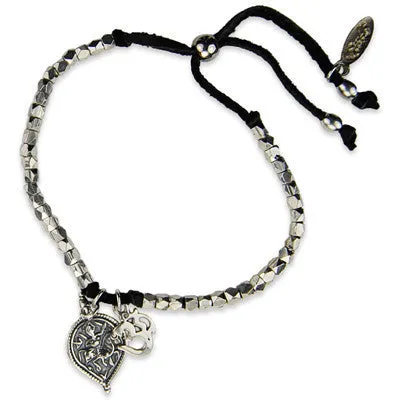 Mens Lava Bead Semi Precious Beaded Deerskin Leather Adjustable Bracelet