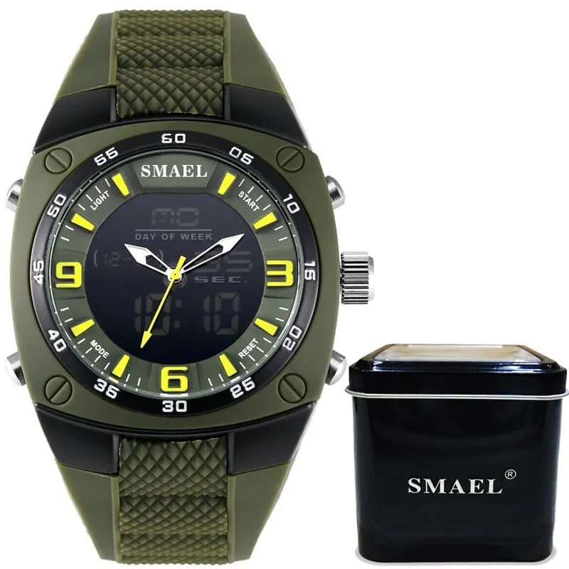 Men's Military Style Wide Bracelet Watches