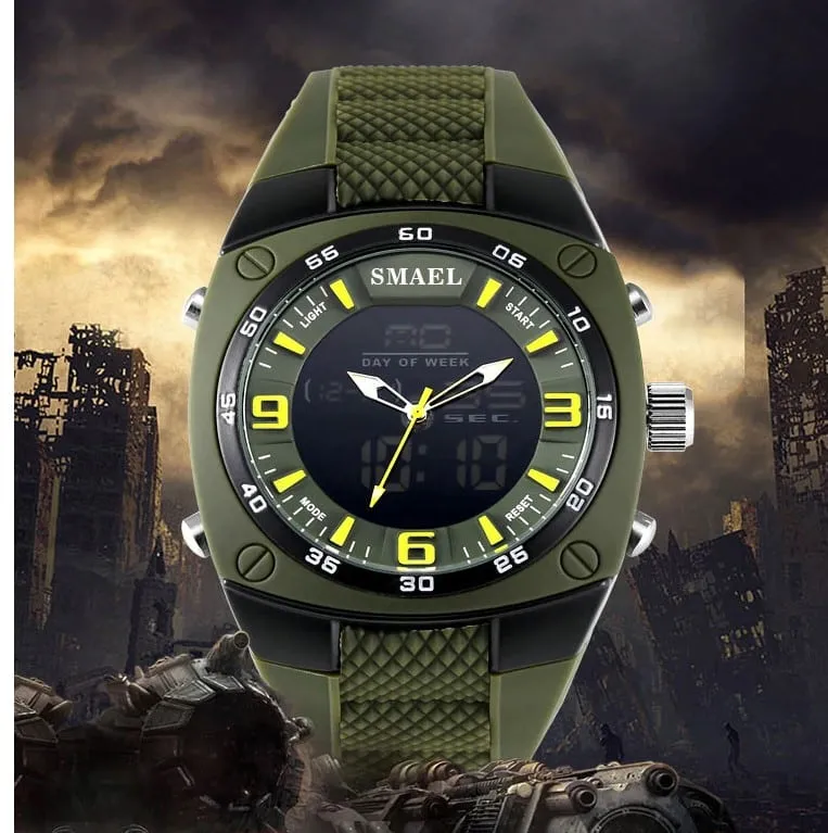 Men's Military Style Wide Bracelet Watches