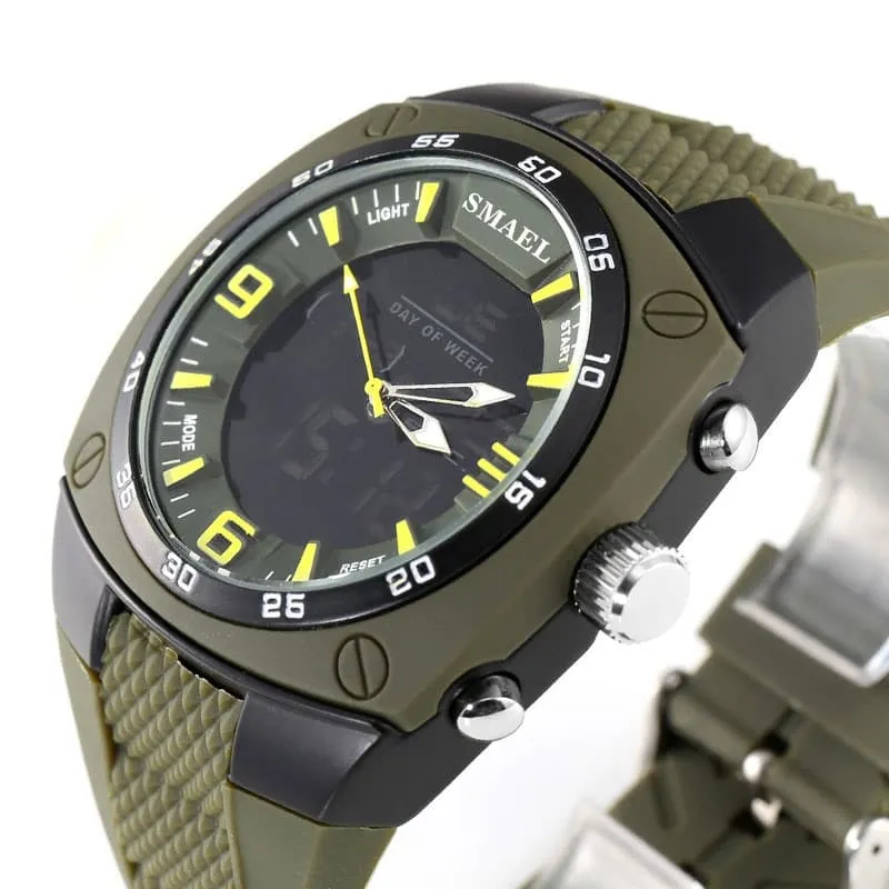 Men's Military Style Wide Bracelet Watches