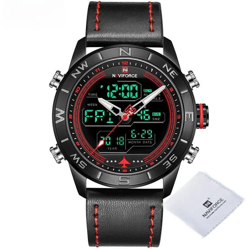 Mens Sports Watches Fashion Casual Dual Display Digital Male Watch