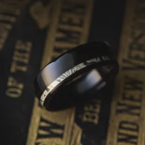 Mens Wedding Band Nicknamed The Mayweather.  featuring Ebony and Cash