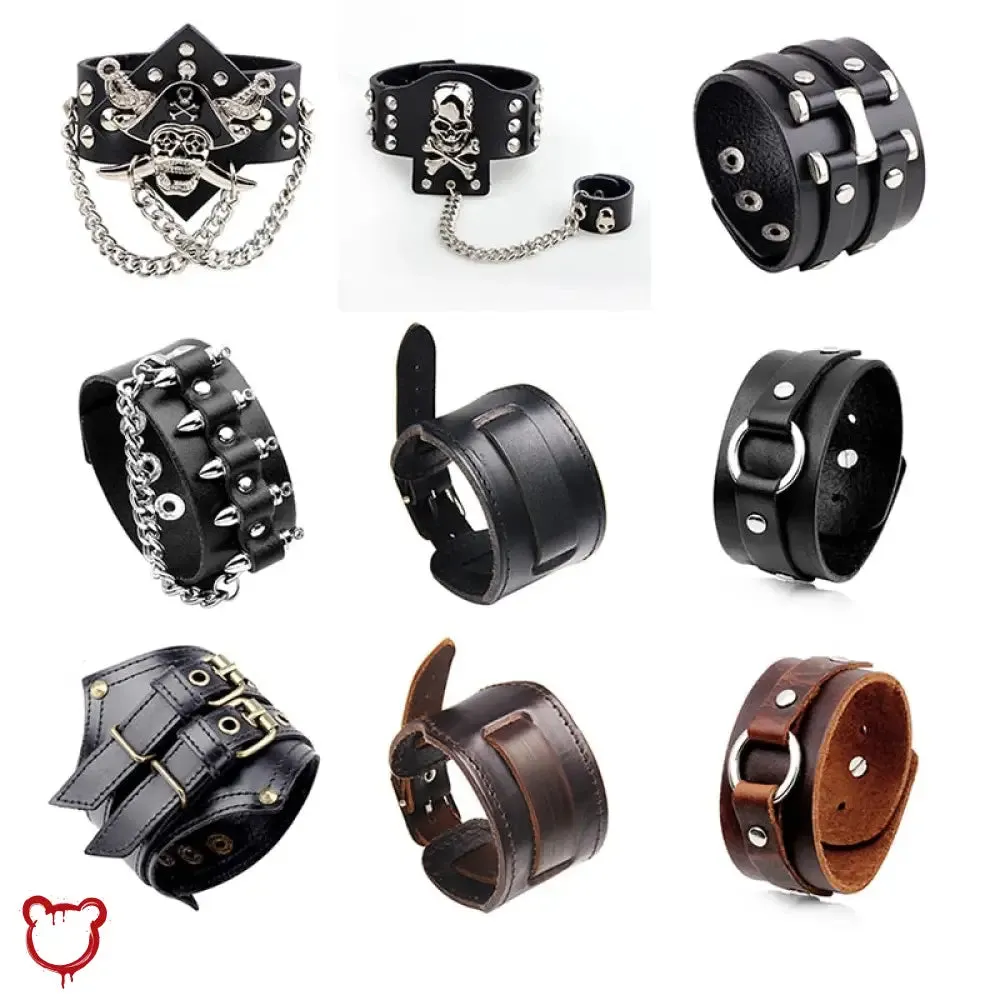 Metallic Leather Bracelets