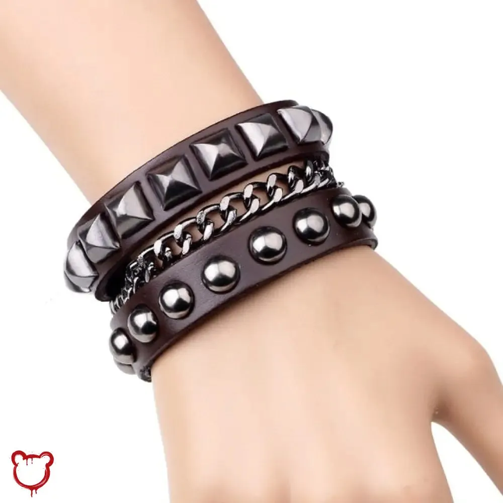 Metallic Leather Bracelets