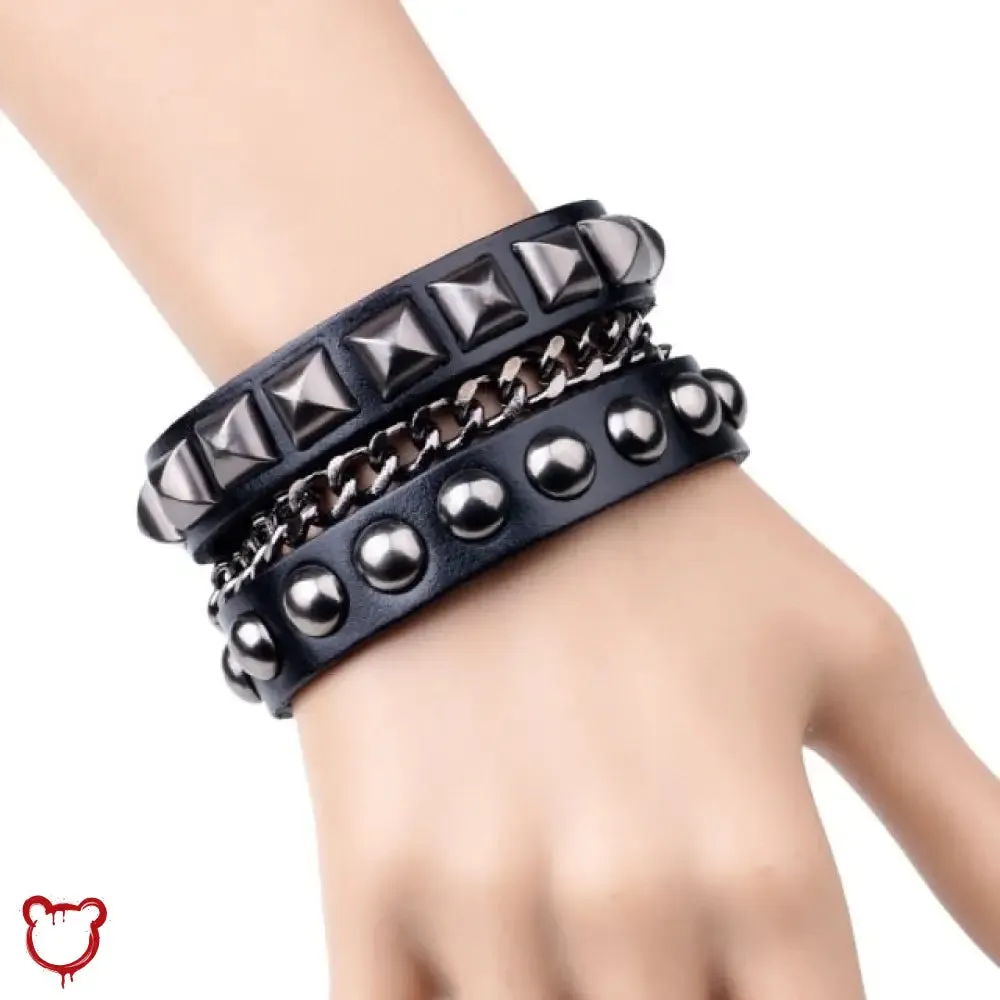Metallic Leather Bracelets