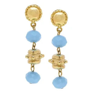 Milly Tier Earrings - Aqua