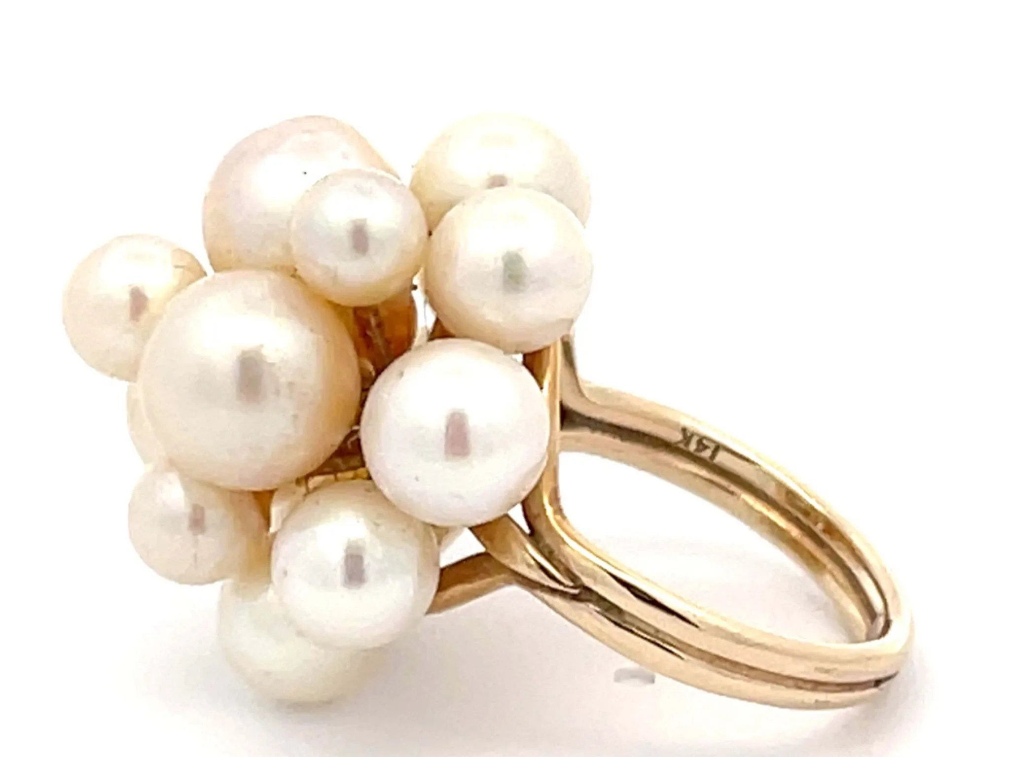 Mings Akoya Pearl Ring in 14k Yellow Gold