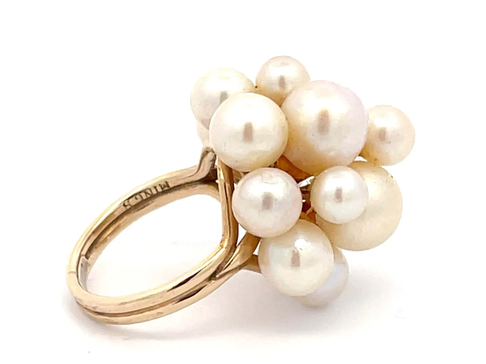 Mings Akoya Pearl Ring in 14k Yellow Gold