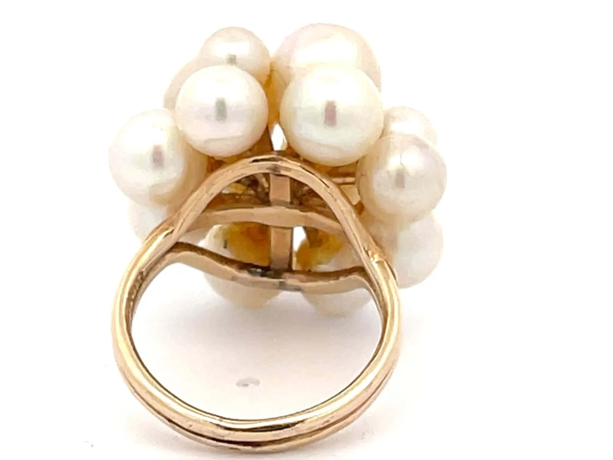 Mings Akoya Pearl Ring in 14k Yellow Gold