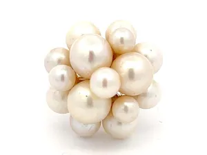 Mings Akoya Pearl Ring in 14k Yellow Gold