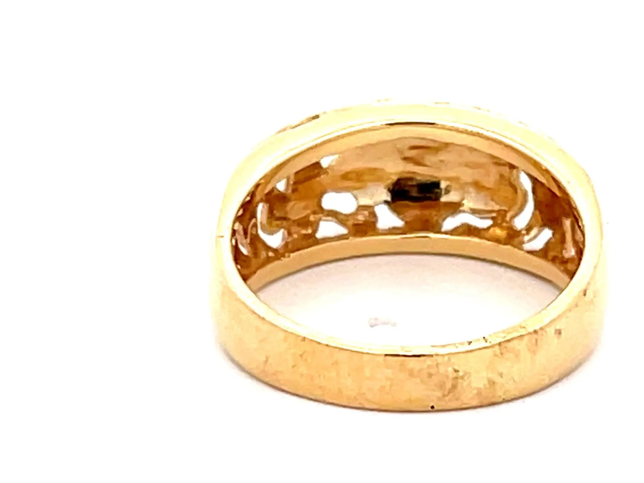 Mings Chrysanthemum Cutout Band Ring in 14k Yellow Gold