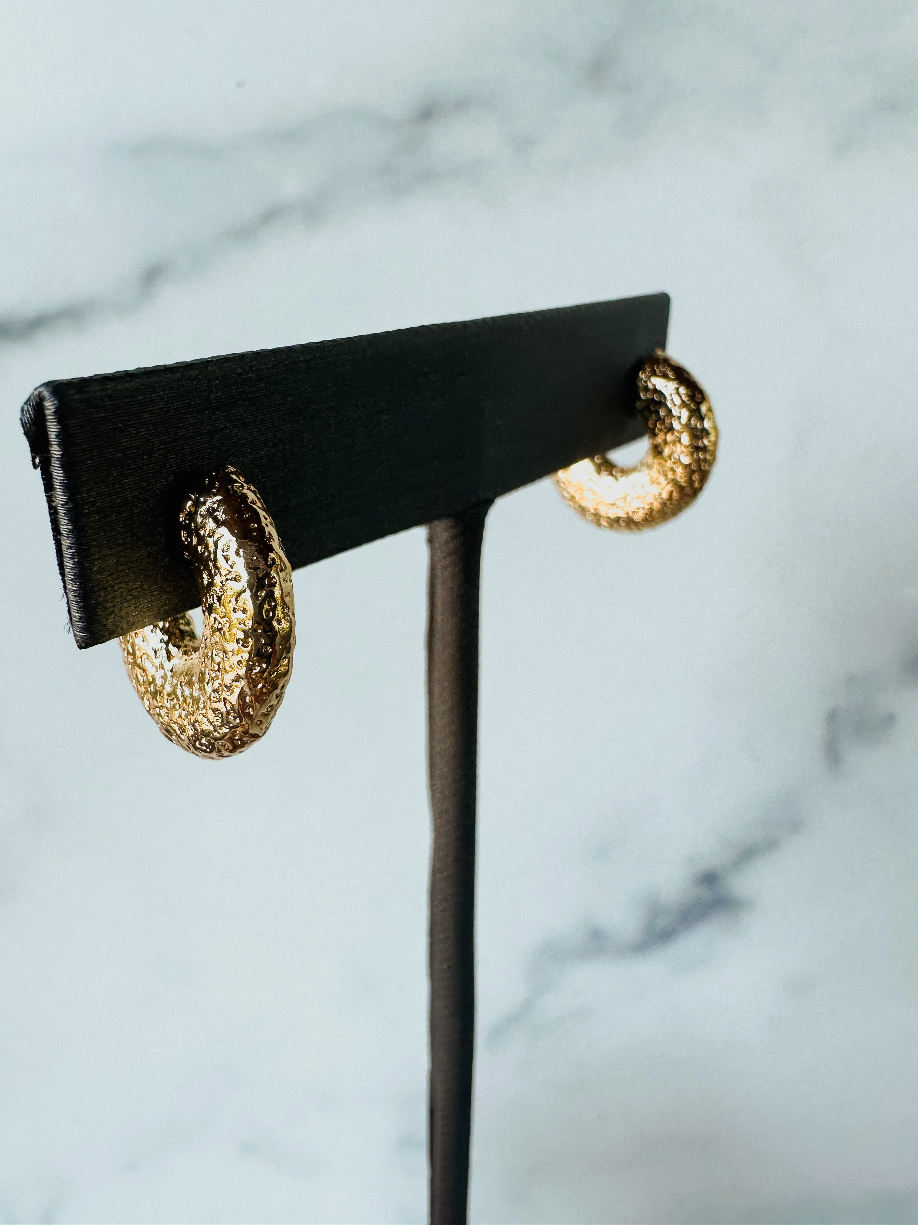 Mini Hammered Earrings
