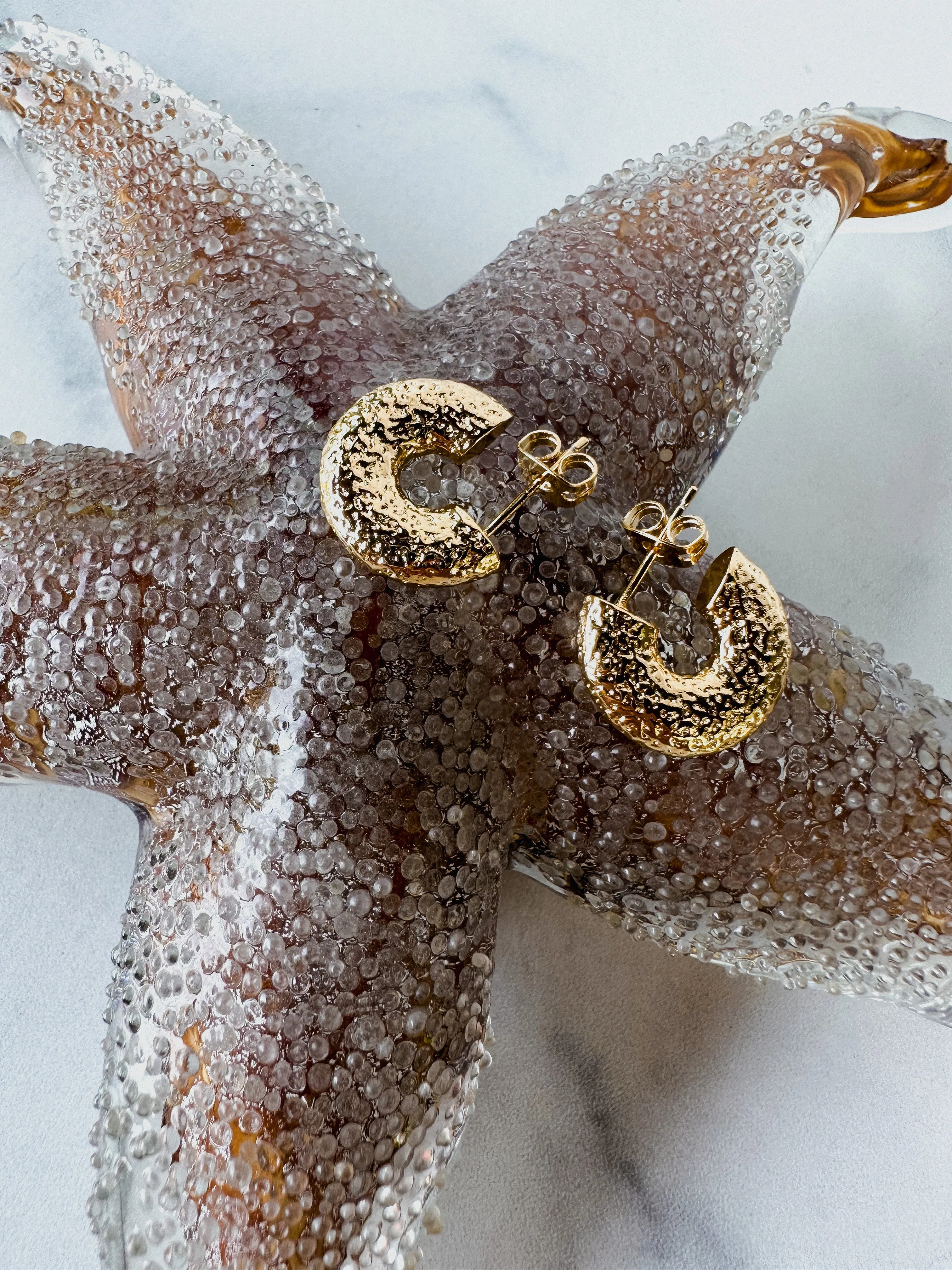 Mini Hammered Earrings