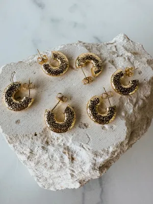 Mini Hammered Earrings