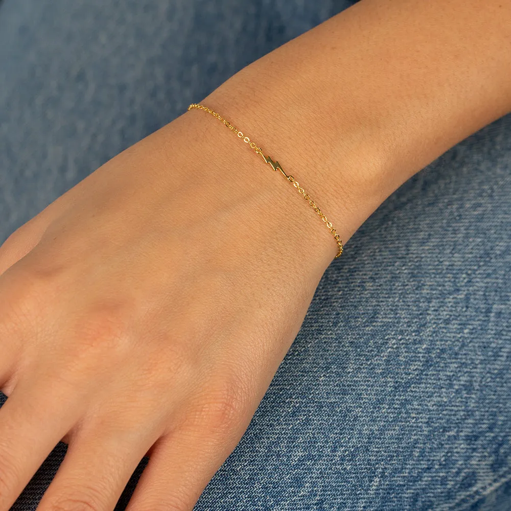 Mini Solid Lightning Bolt Bracelet