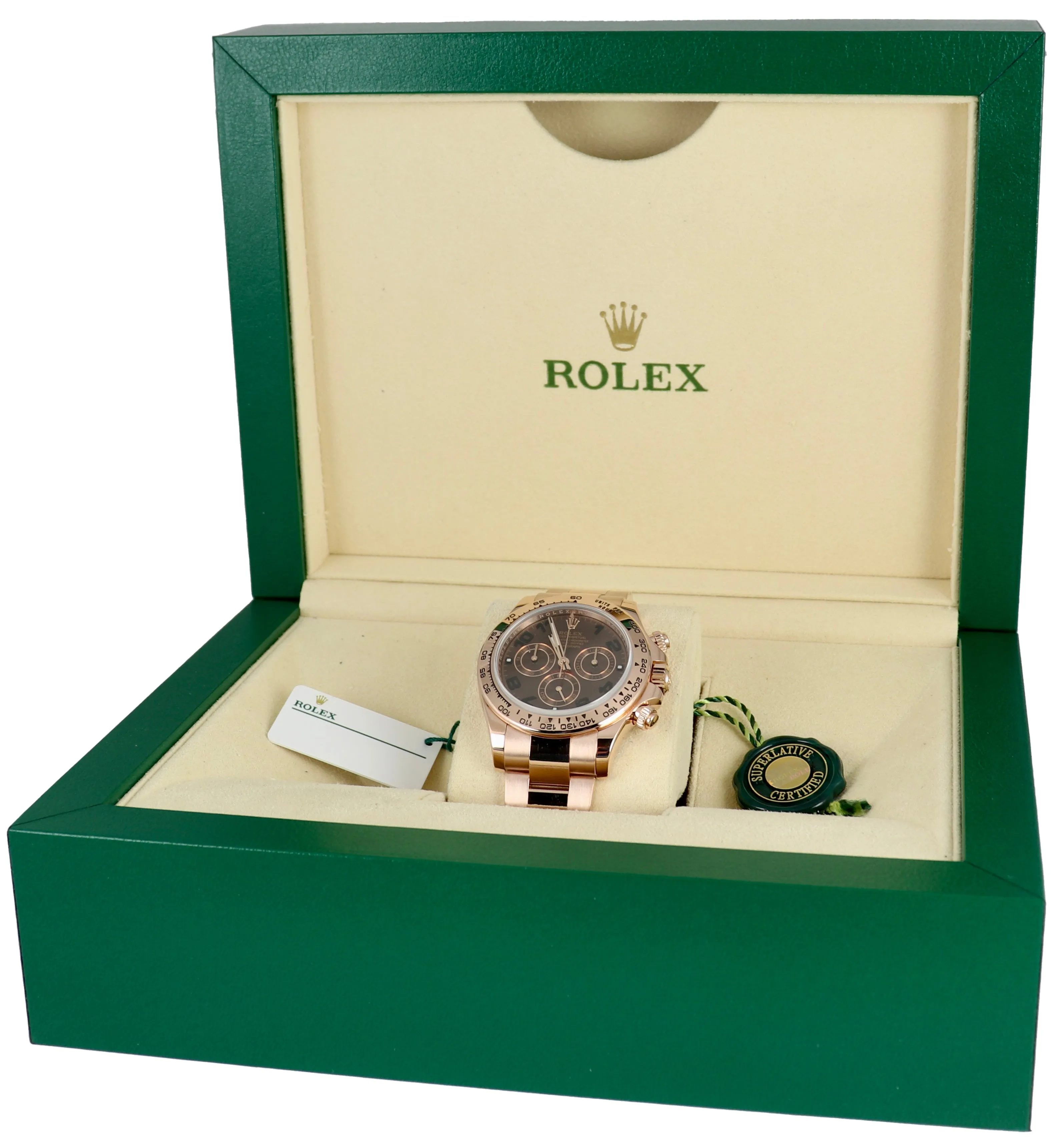 MINT 2017 Rolex Daytona Cosmograph Chocolate Arabic 40mm 18K Everose Gold 116505