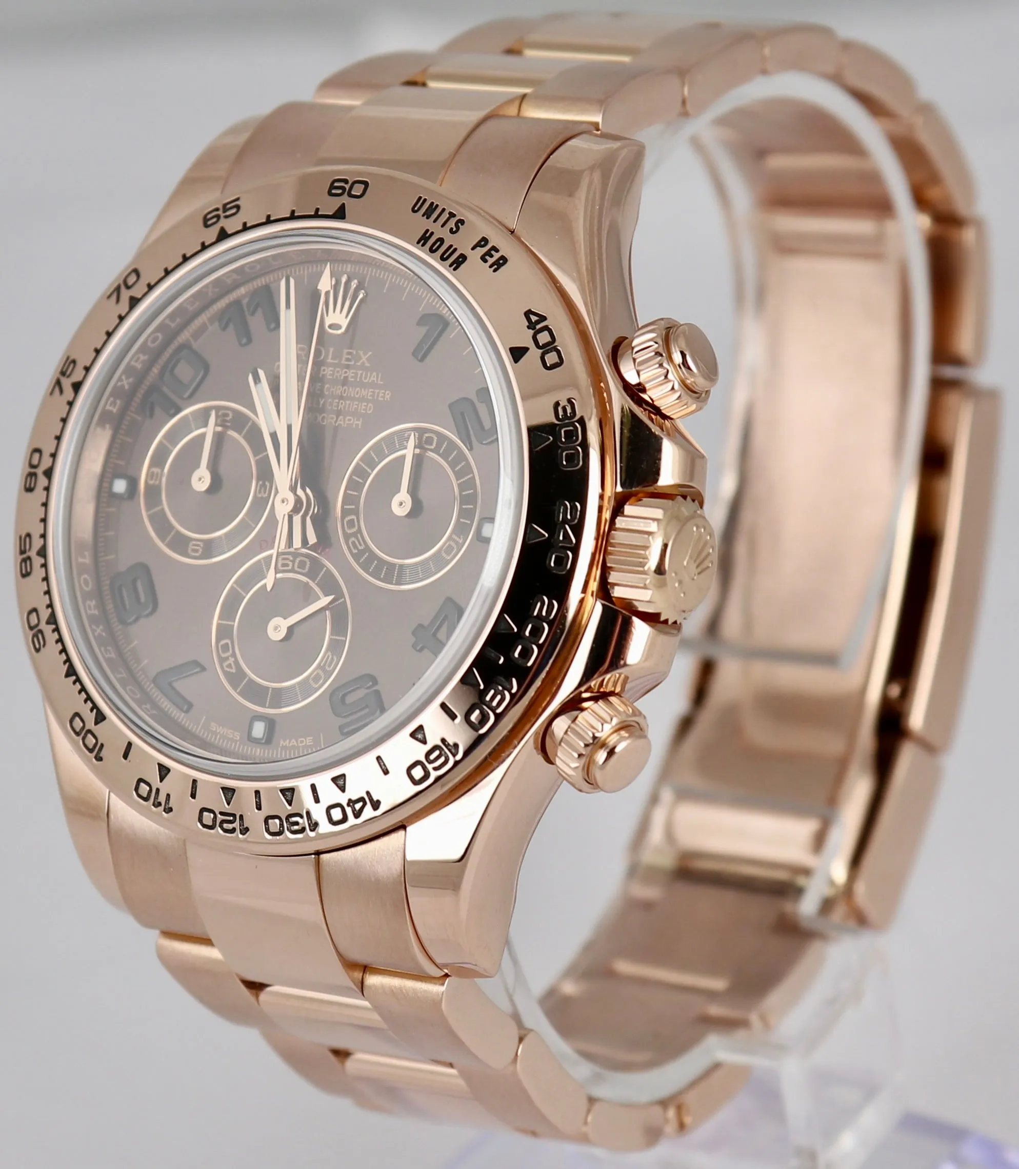 MINT 2017 Rolex Daytona Cosmograph Chocolate Arabic 40mm 18K Everose Gold 116505