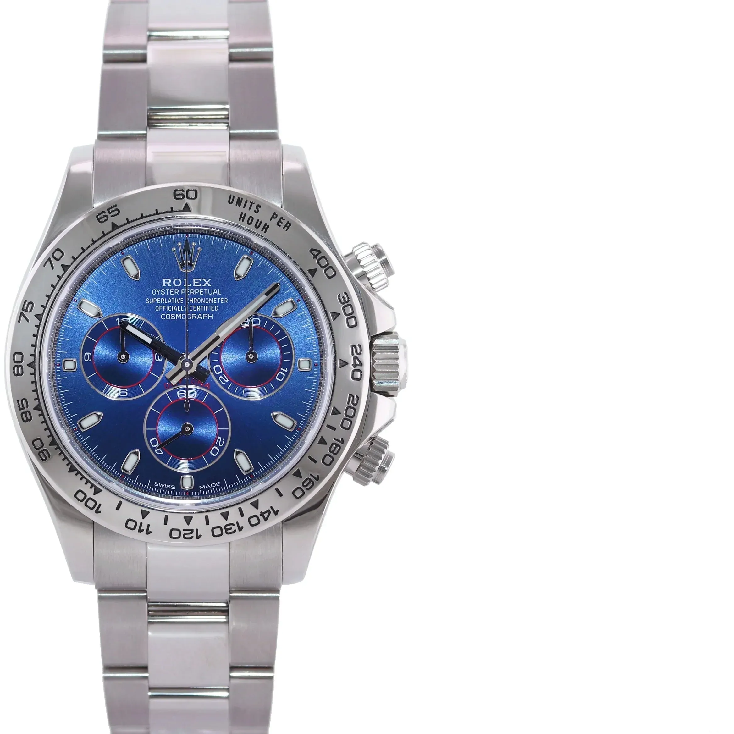 MINT 2022 Rolex Daytona Blue Dial Cosmograph Chrono 116509 White Gold Watch Box