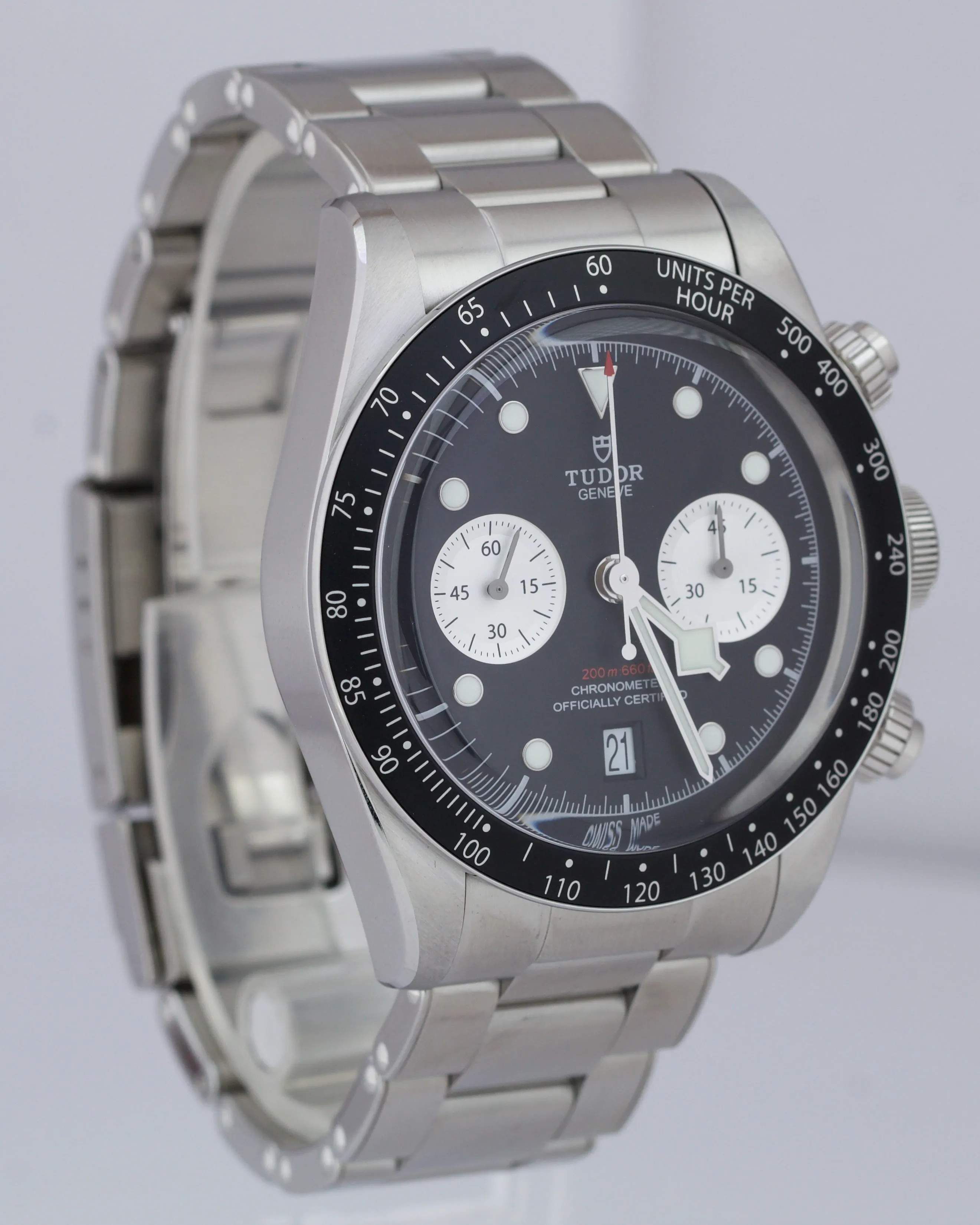 MINT APRIL 2021 Tudor Black Bay Chrono 41mm Stainless Steel Watch 79360 FULL SET