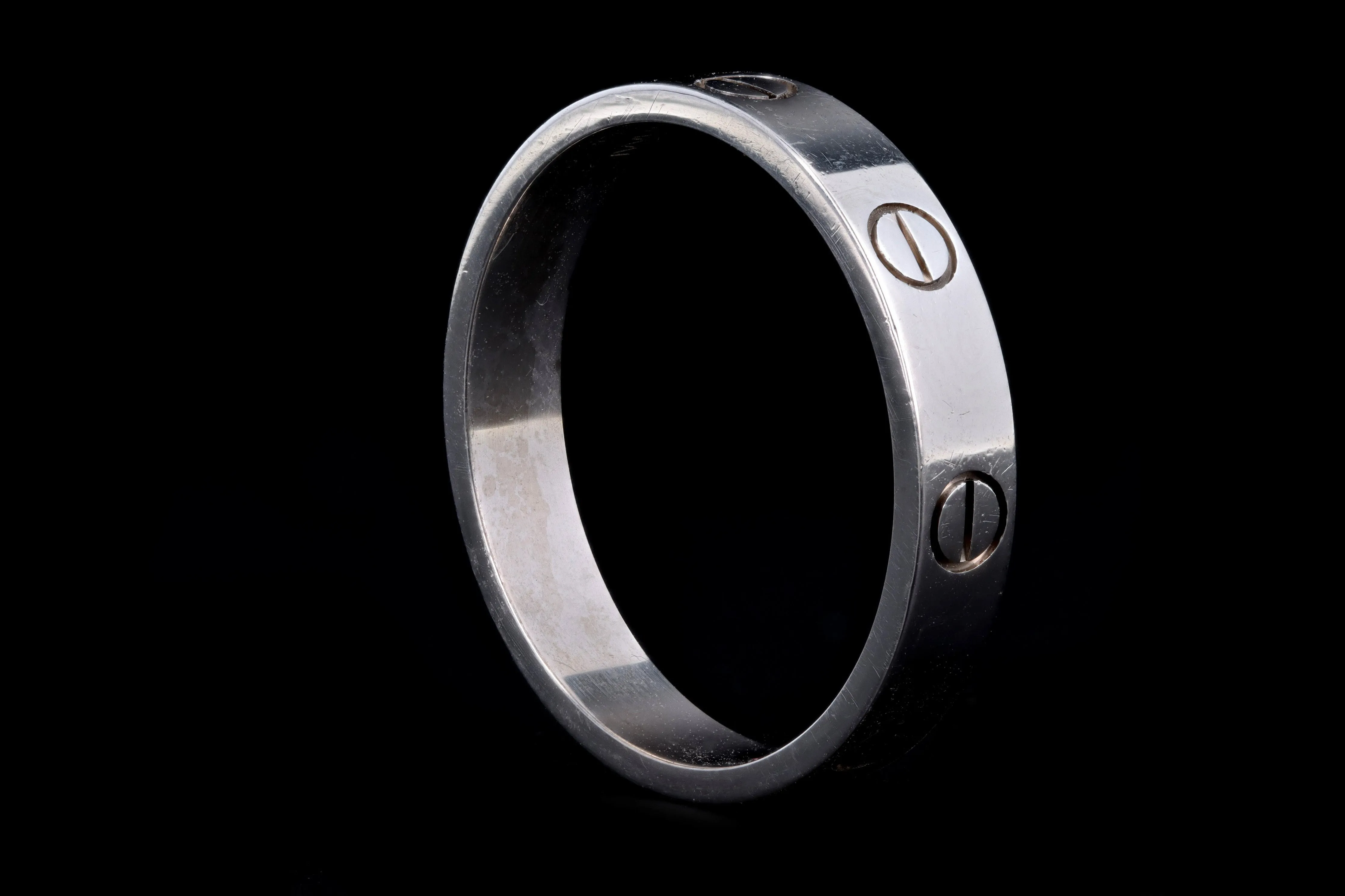 Modern 18K White Gold Cartier Love Ring Size 56