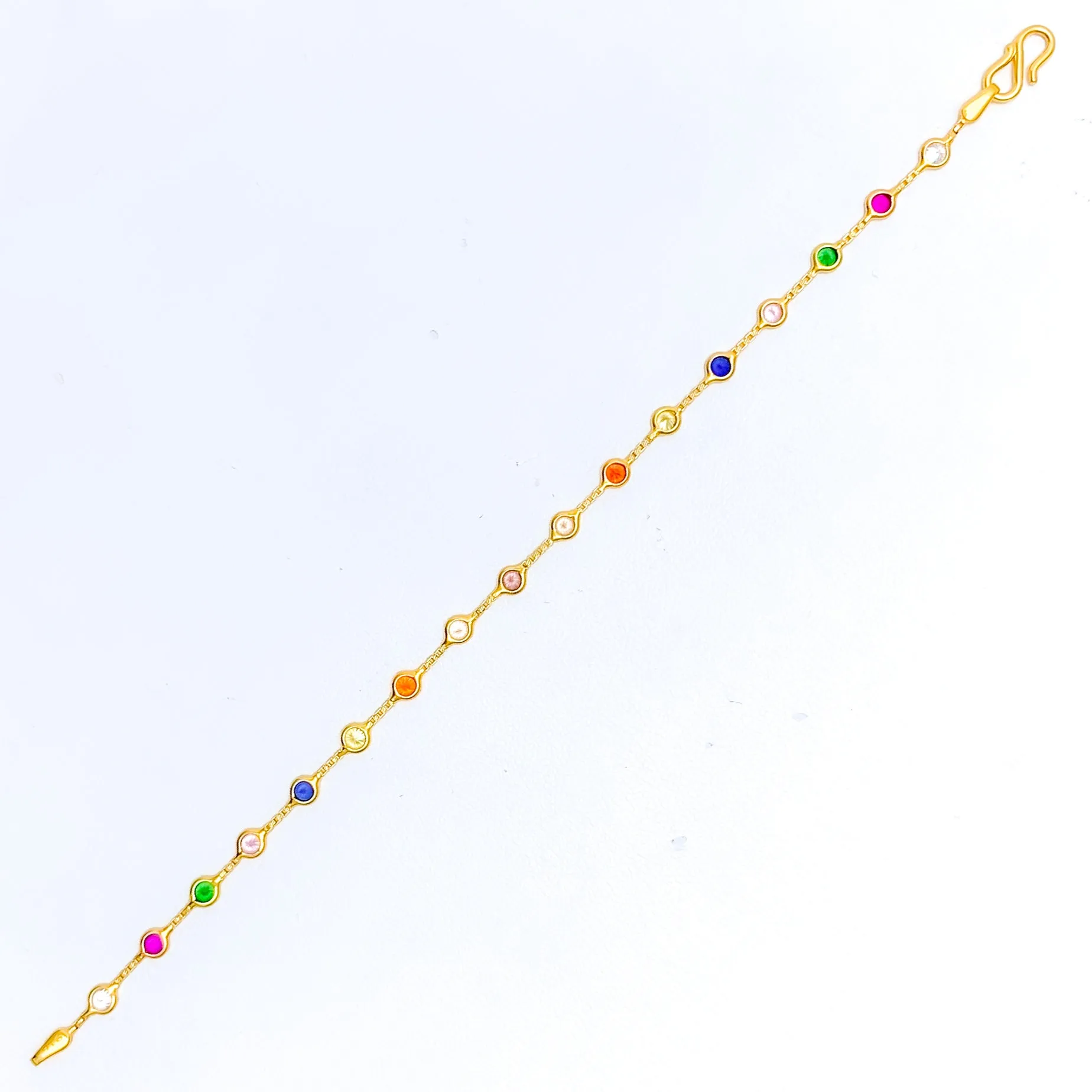 Modern Glamorous 22k Gold CZ Bracelet