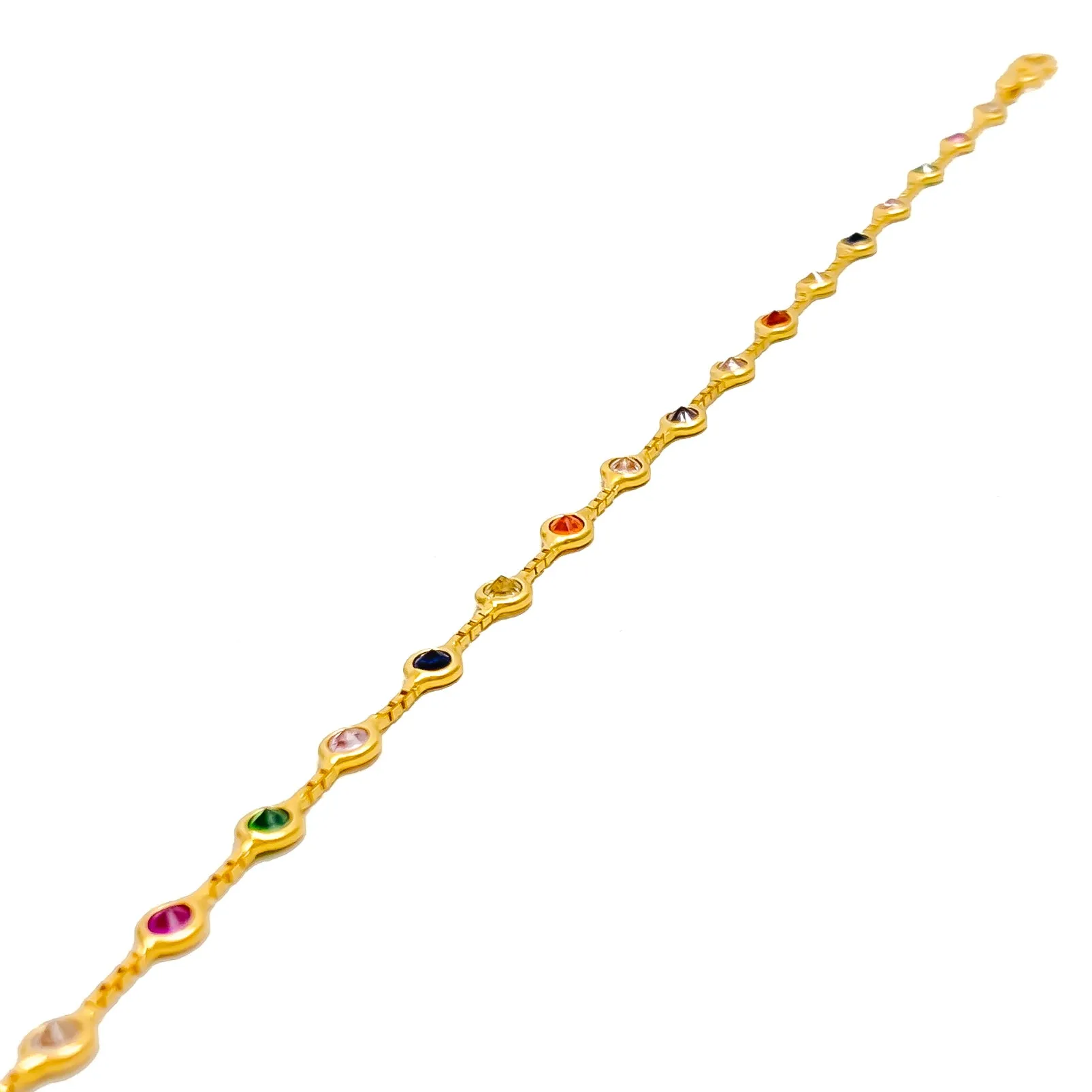 Modern Glamorous 22k Gold CZ Bracelet
