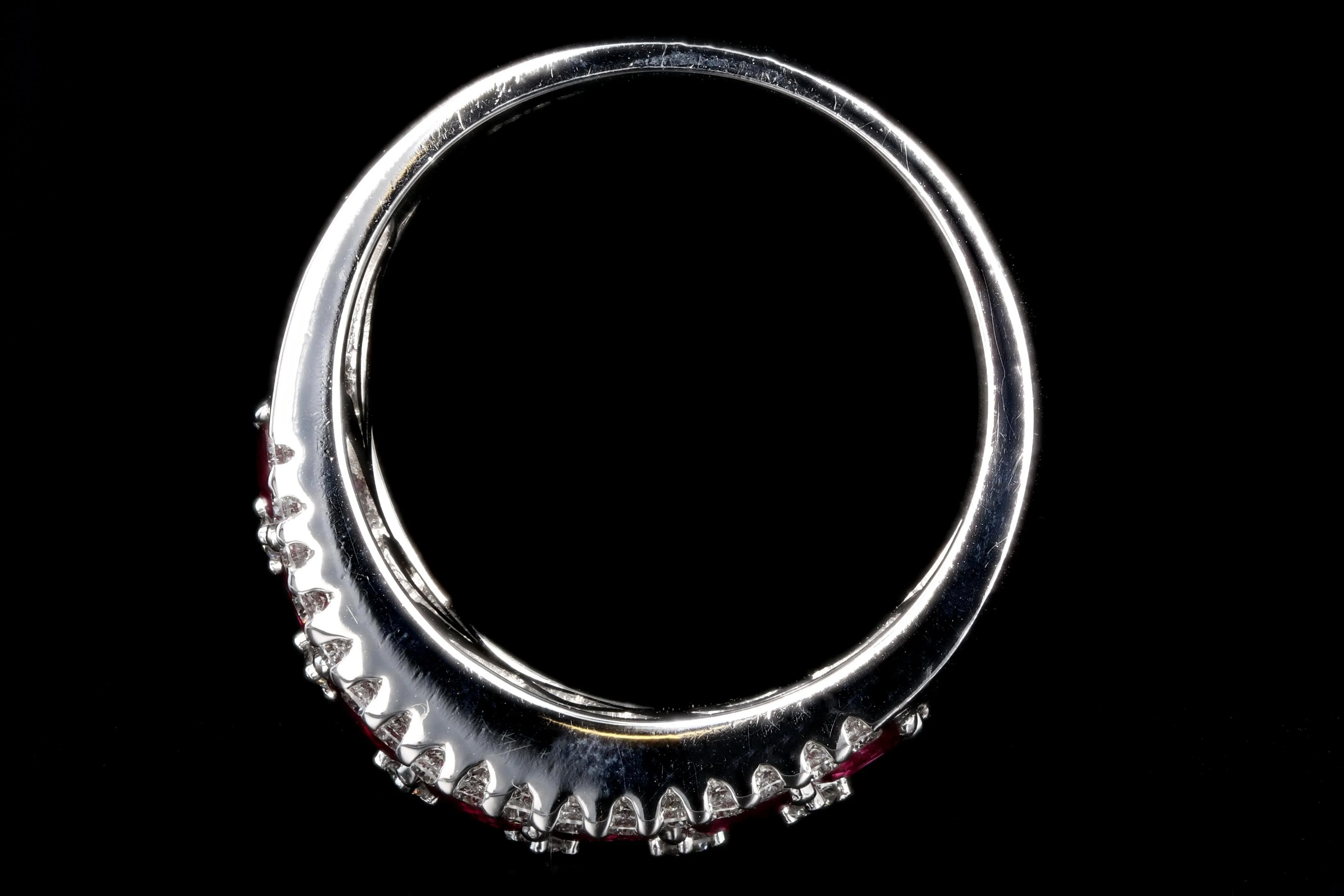 Modern Gregg Ruth 18K White Gold 2.99 CTW Ruby and Diamond Ring