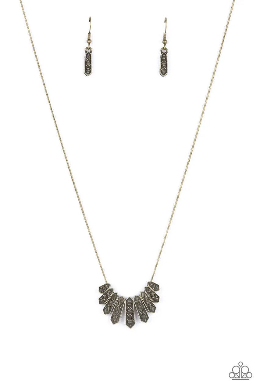 Monumental March Brass Paparazzi Necklace