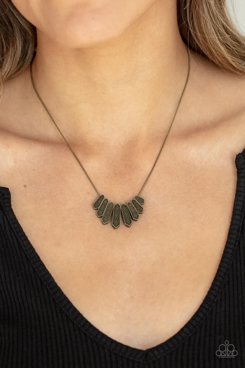 Monumental March Brass Paparazzi Necklace