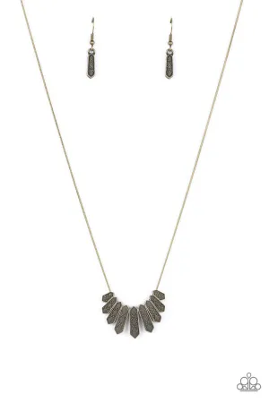 Monumental March Brass Paparazzi Necklace