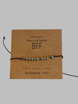Morse Code 925 Sterling Silver BFF Bracelet