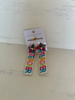 Multi Colored TEACHER Earrings