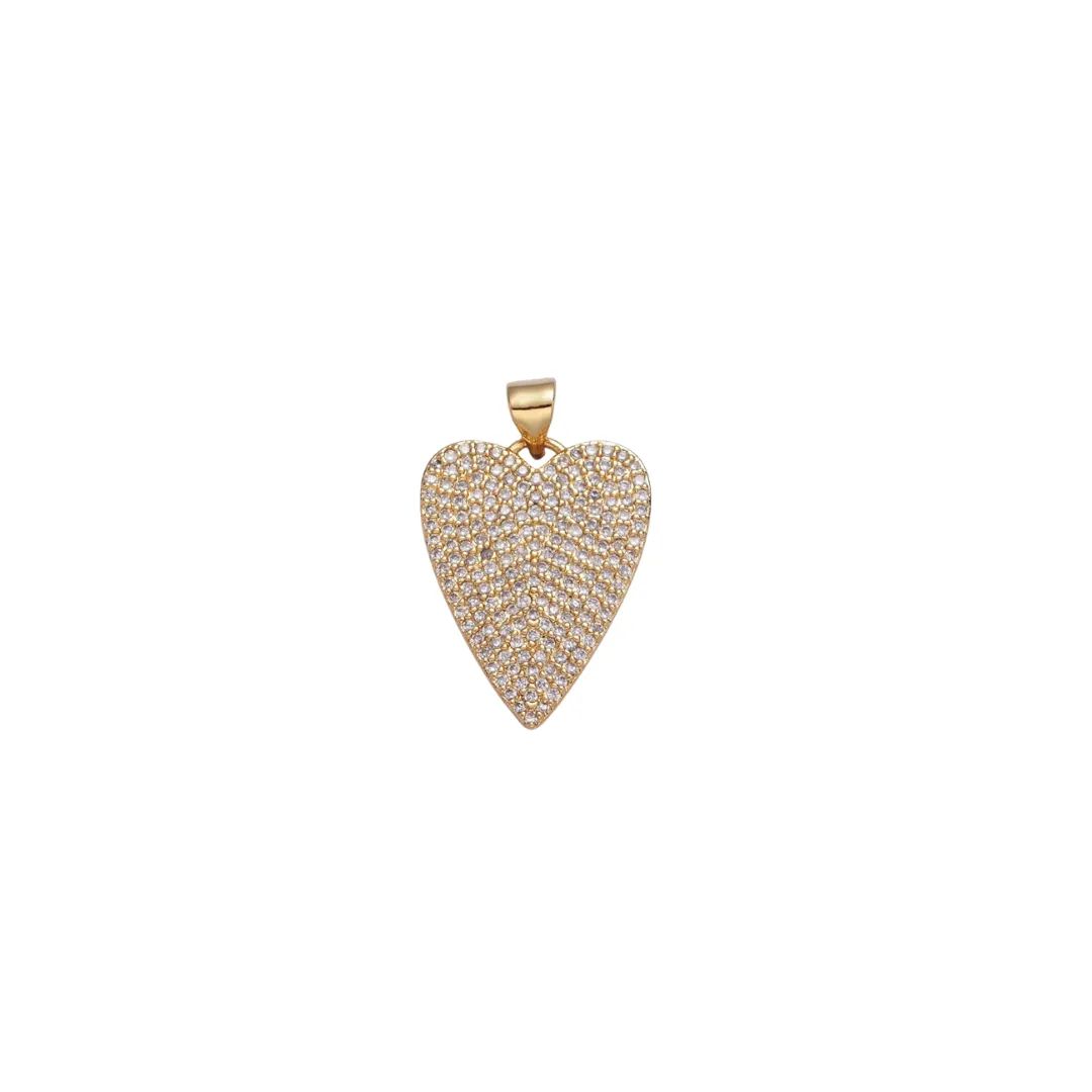 Multi Stone Heart, Diamond Hat, Star, Stone Heart Charm
