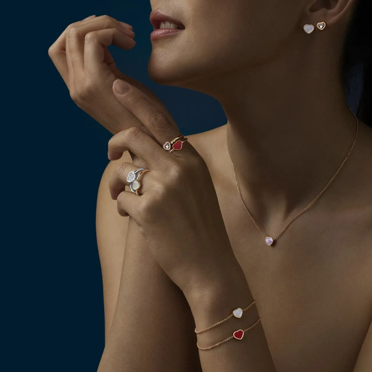 My Happy Hearts Ethical 18K Rose Gold Mother of Pearl Bracelet