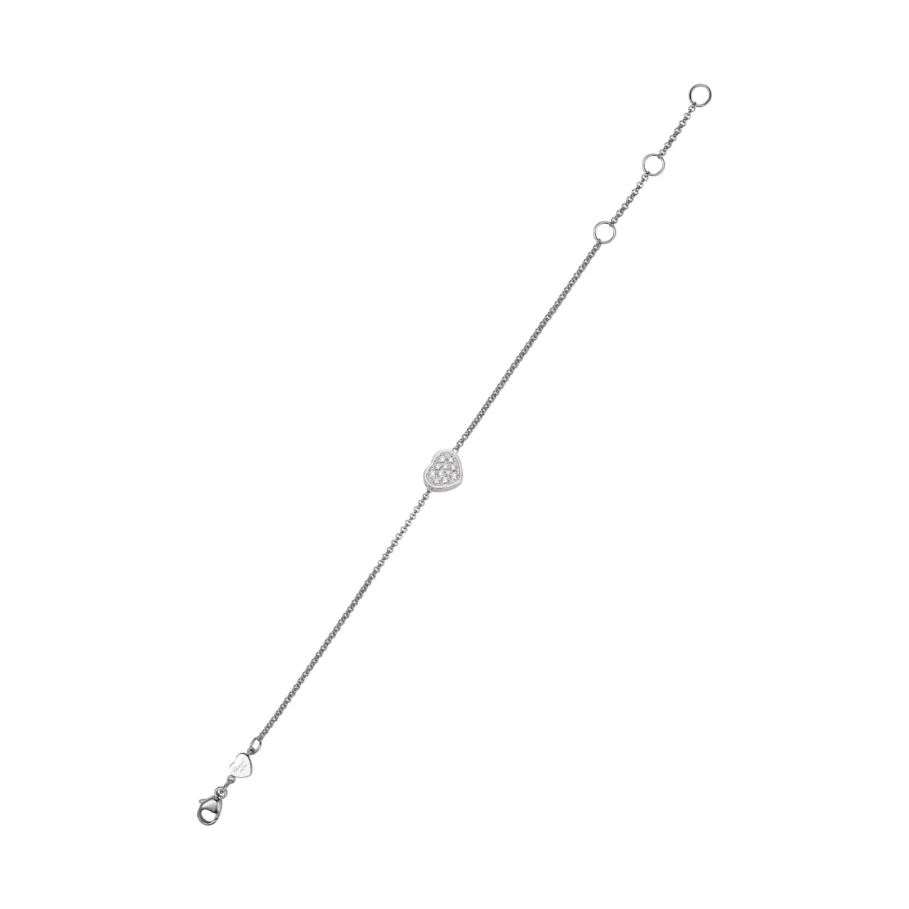 My Happy Hearts Ethical White Gold Diamond Pavé Bracelet
