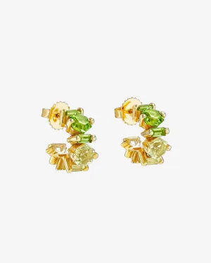 Nadima Blend Light Green Ombre Mini Hoops