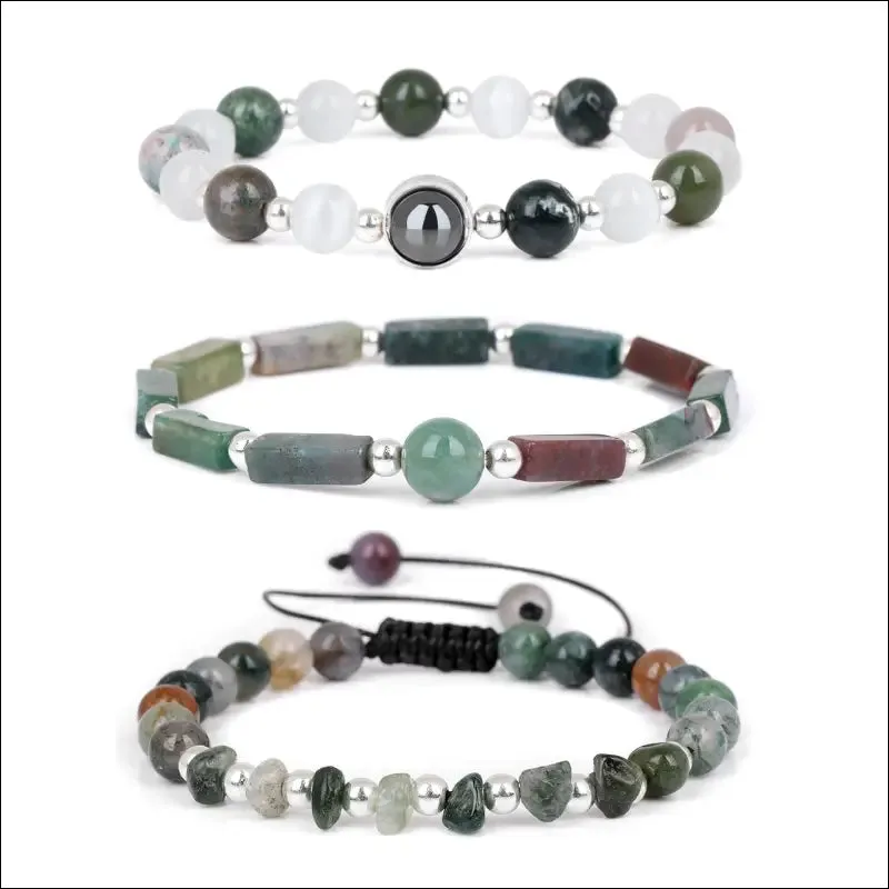 Natural amethyst weight loss bracelet set - body-purify healing stone jewelry for men and women