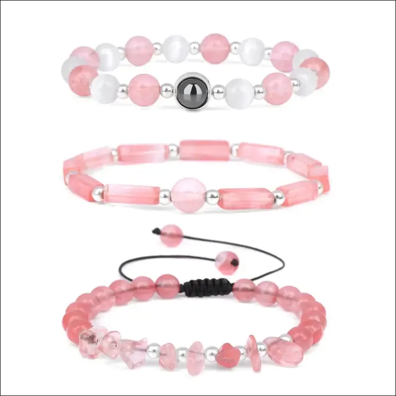 Natural amethyst weight loss bracelet set - body-purify healing stone jewelry for men and women