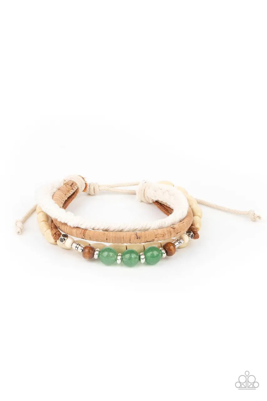 Natural-Born Navigator Green Paparazzi Bracelet